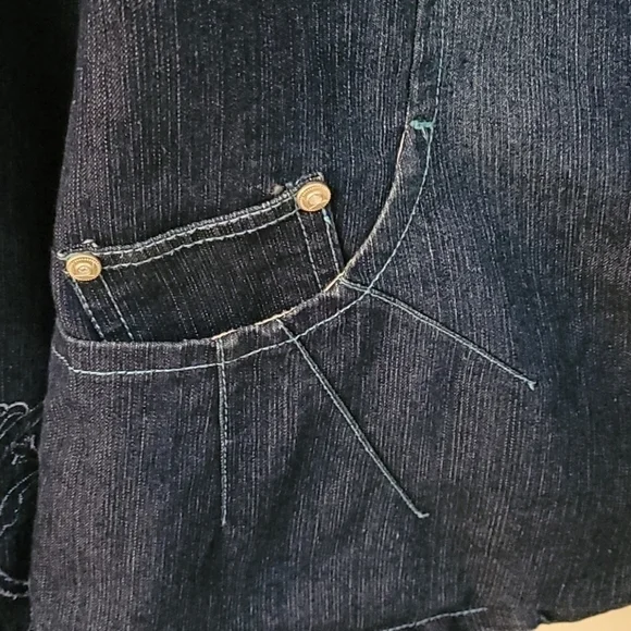 True Vintage 1970s DENIM D GREE Embroidered Denim Western Jacket - Picture 4 of 8